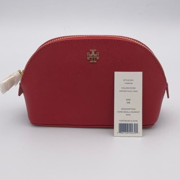 Tory Burch York Leather Beautiful Makeup Bag NWT - Picture 4 of 5